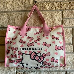 Hello Kitty 🩷 Canvas Tote Bag with Charm